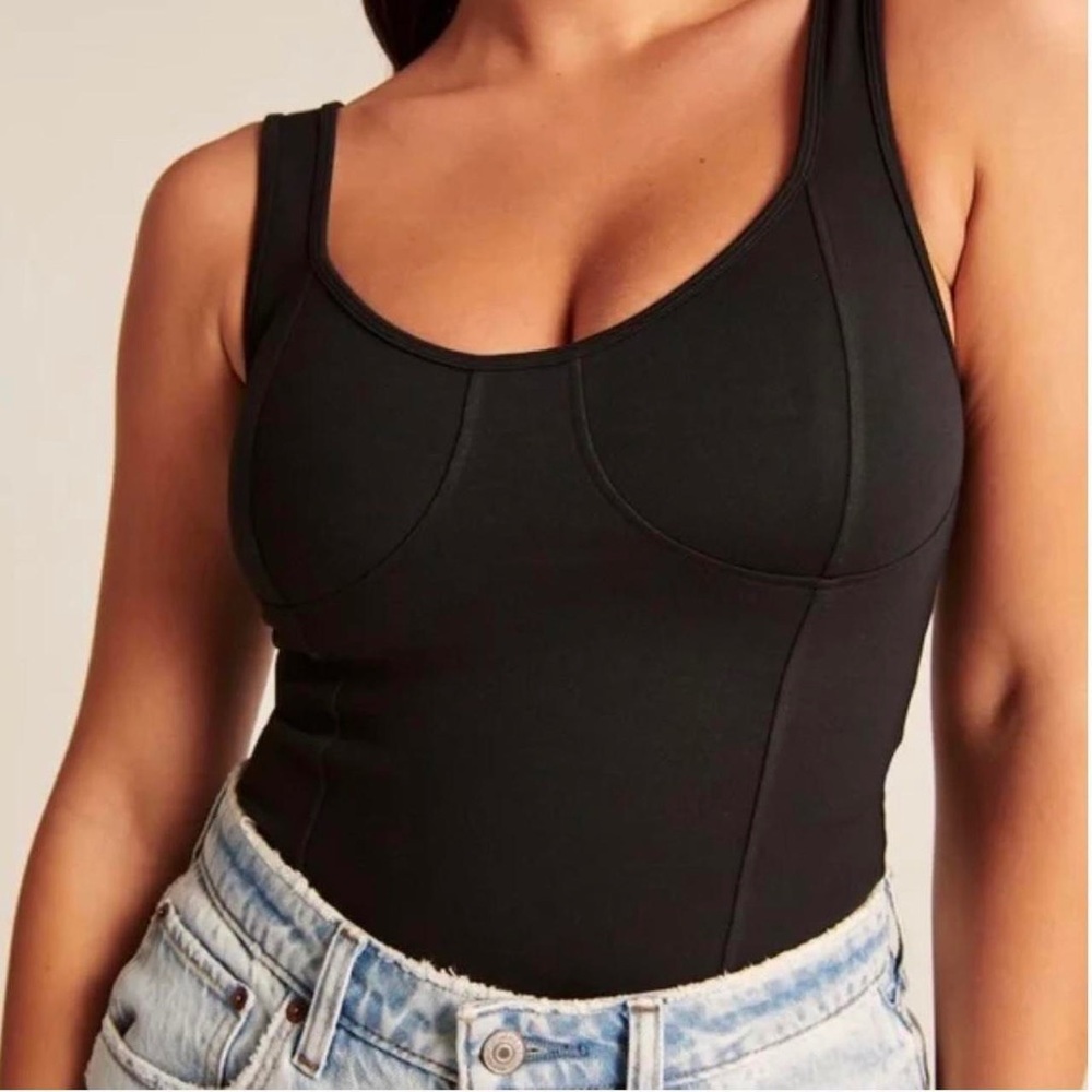 Abercrombie Ponte Corset Top